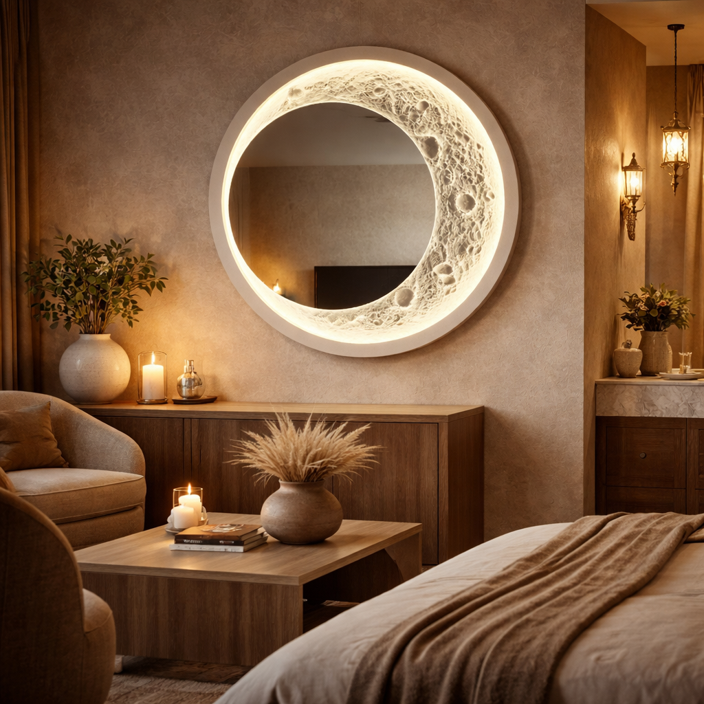 Miroir Mural Lumineux Lunar Glow™