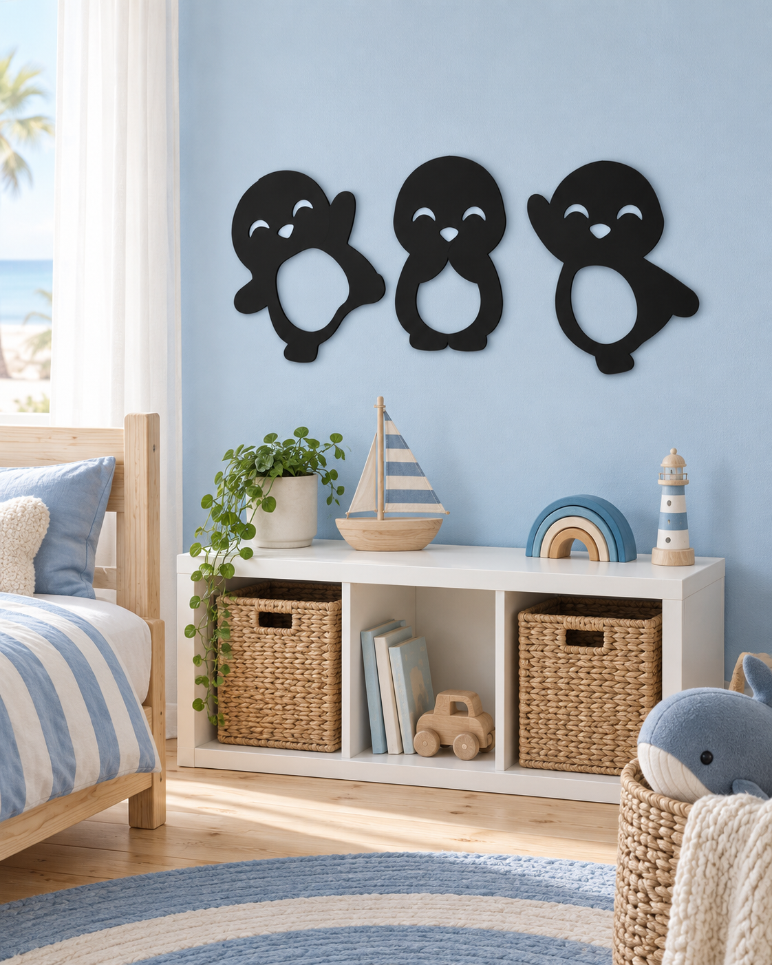 Petits Pingouins™ — Trio de décorations murales 🐧
