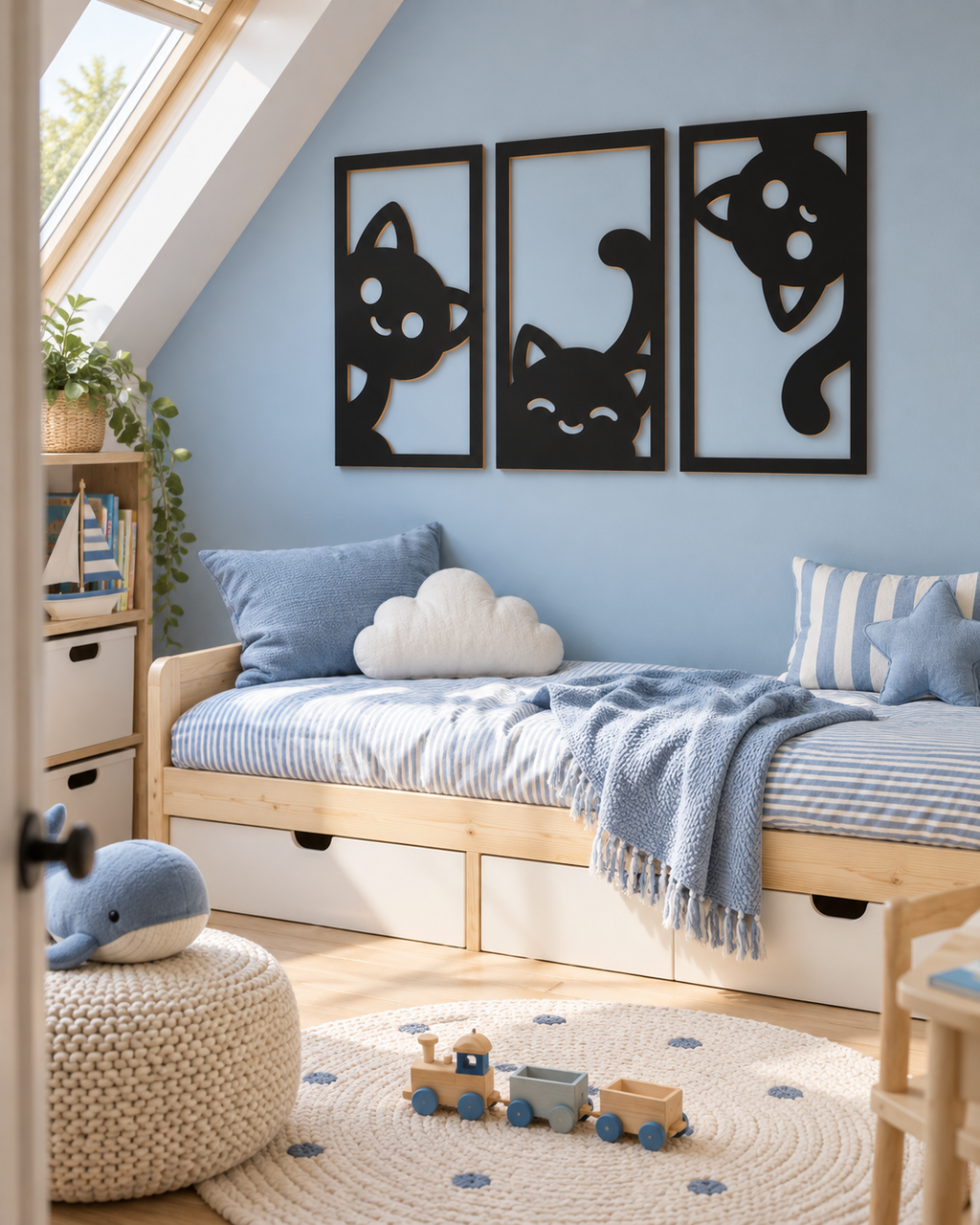 Chats Malicieux™ — Trio de décorations murales 🐱