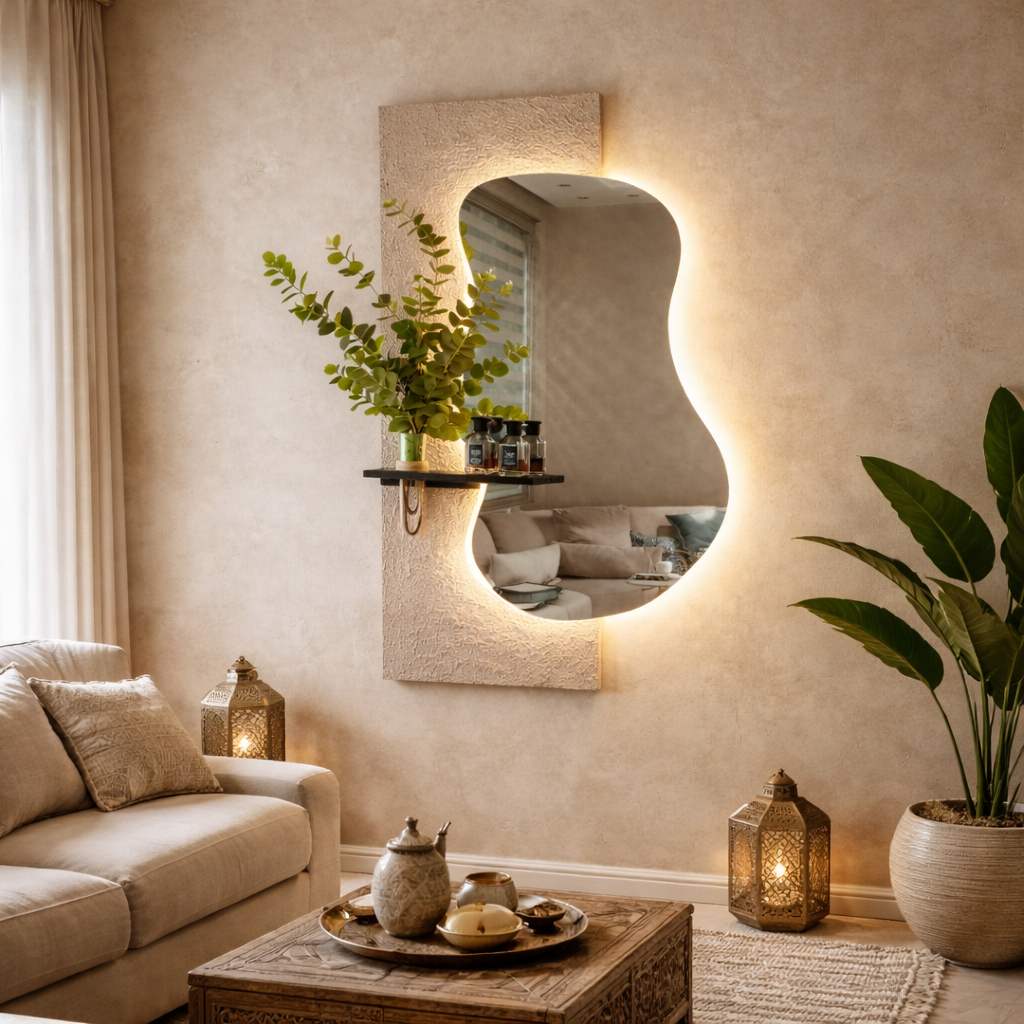 Miroir Mural Lumineux Aura Sculpt™